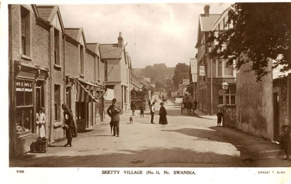 Sketty Village Swansea from an old postcard